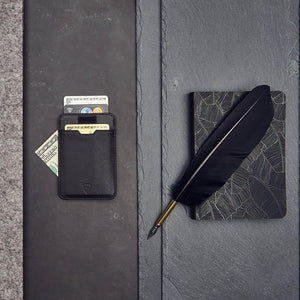 Vaultskin Chelsea RFID Card Holder (Black) Features Front