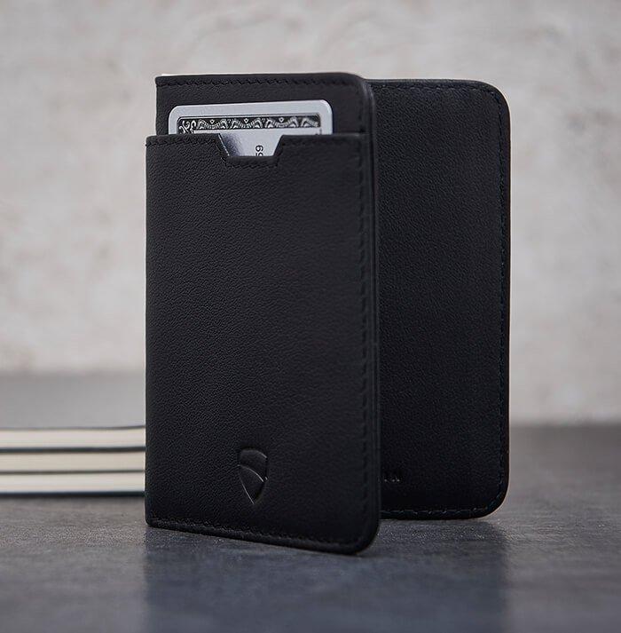 Vaultskin City RFID Wallet (Black) Features Standing