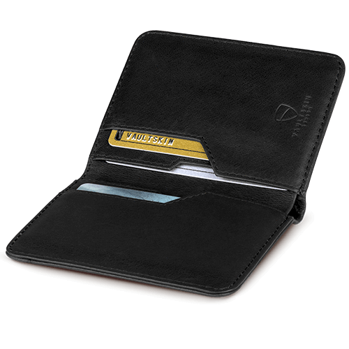 Vaultskin City RFID Wallet (Black) Open