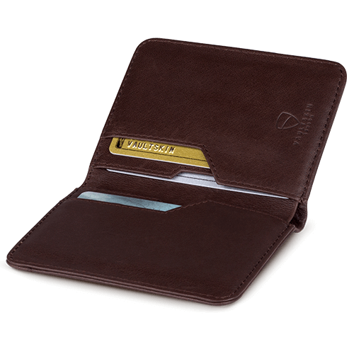 Vaultskin City RFID Wallet (Brown) Open