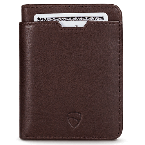 Vaultskin City RFID Wallet (Brown) Front