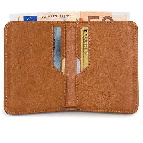 Vaultskin City RFID Wallet (Cognac) Inside